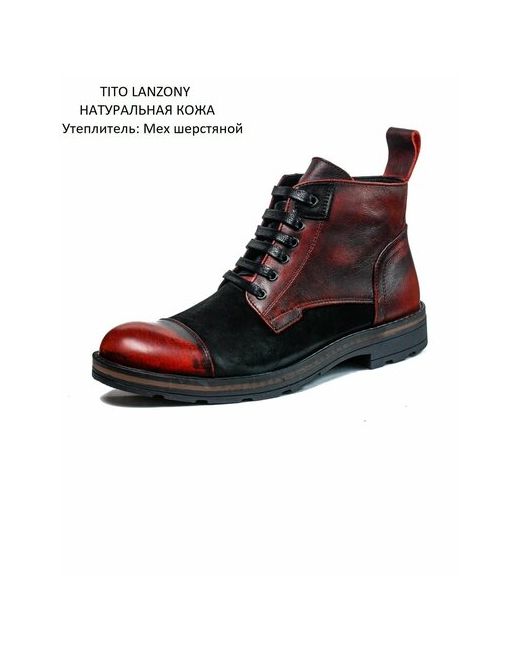 Tito Lanzony Ботинки размер черный бордовый