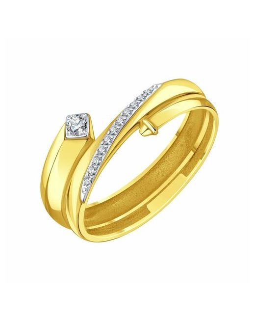 Diamant online Кольцо золото 585 проба бриллиант размер 17.5 бесцветный