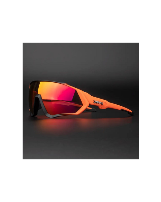 Kapvoe Солнцезащитные очки Очки спортивные унисекс для лыж велосипеда туризма очки/KE9408-16 черный оранжевый