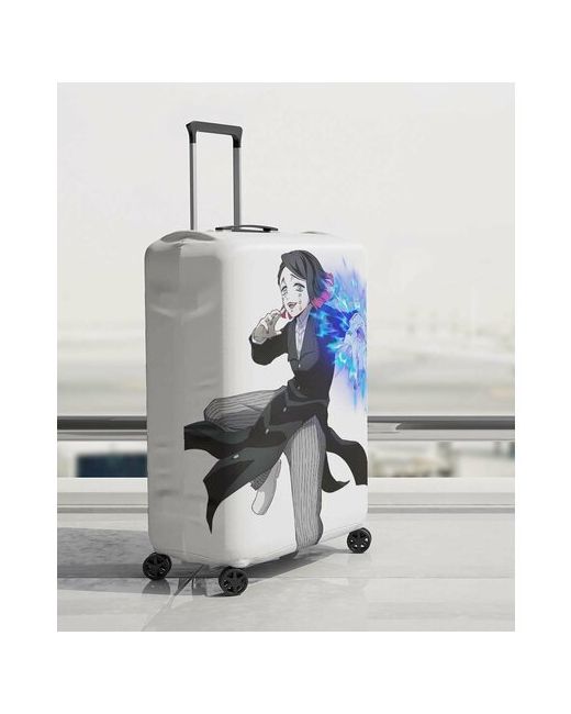 Instalook Чехол для чемодана размер черный голубой