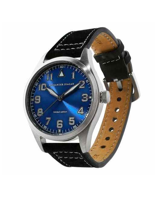 Alexander Diagan Наручные часы 1500EarthDark Blue серебряный черный