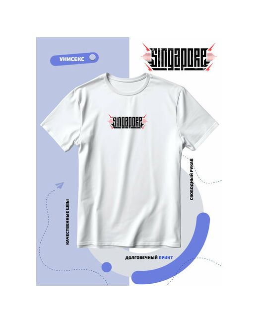 Smail-p Футболка стилизованная надпись Singapore-Сингапур размер 5XL