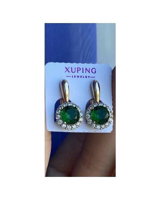 Xuping Jewelry Серьги белый зеленый