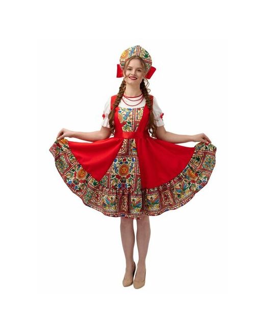 Мой Карнавал Русский народный костюм женский с кокошником