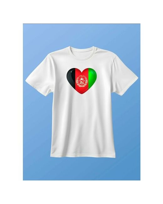 Zerosell Футболка сердце флаг Афганистан размер