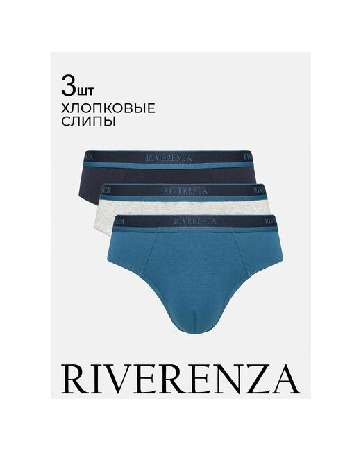 Riverenza Трусы 3 шт. размер 56 синий