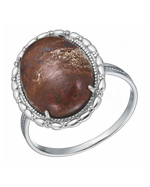 UVI Ювелирочка Перстень Серебряное кольцо 925 пробы с Яшмой серебро проба родирование яшма серебряный