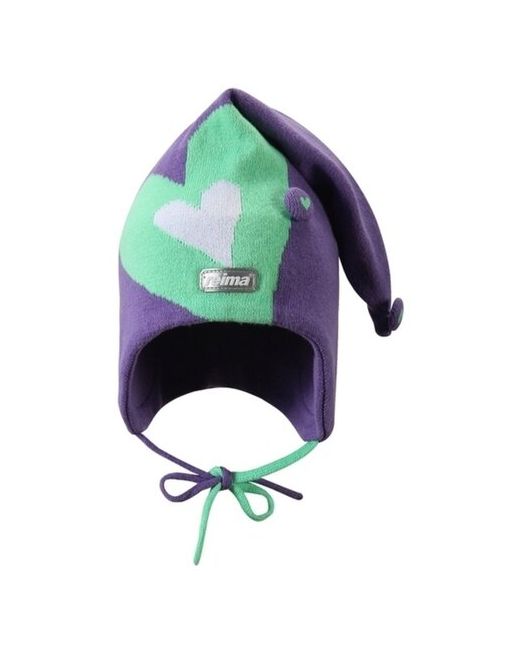 Reima Шапка размер 48 фиолетовый зеленый