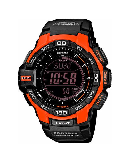 Casio Наручные часы Pro Trek PRG-270-4ER черный оранжевый