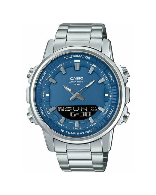 Casio Наручные часы синий серебряный