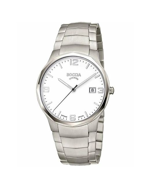 Boccia Наручные часы 3656-01 белый серебряный