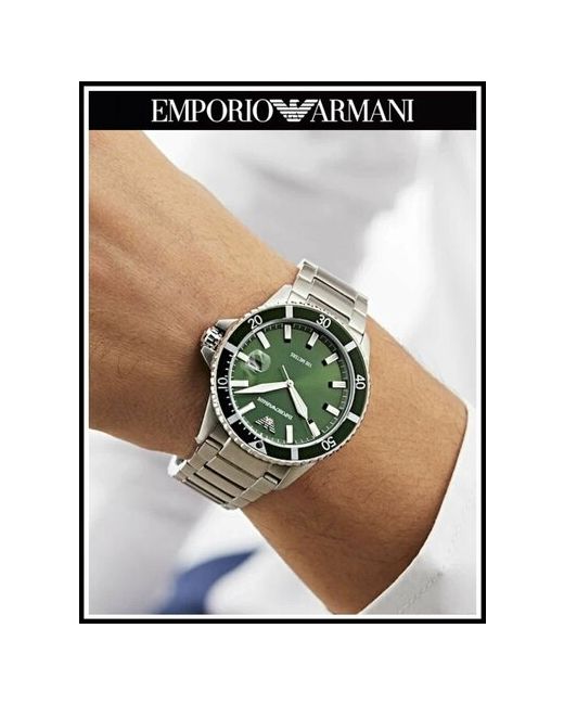 Emporio Armani Наручные часы Diver A11338R зеленый серебряный