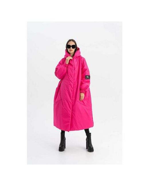 Demkinalebedeva Пальто размер ONE розовый фуксия