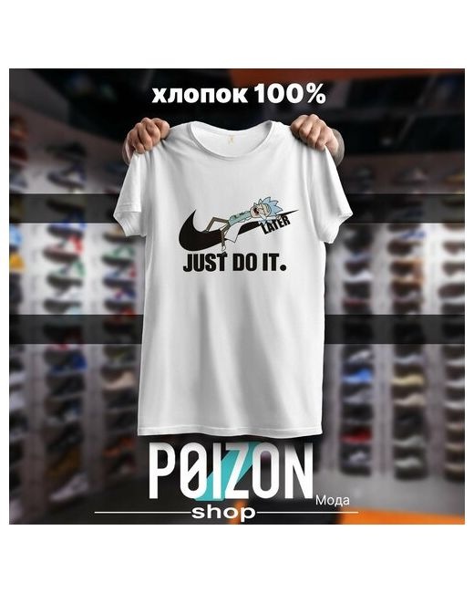 Poizon Мода Футболка размер XXL/48-50RU синий