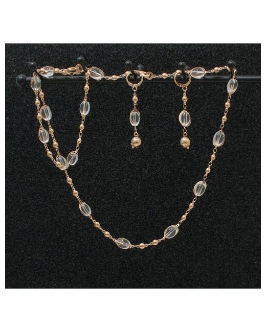 Fashion Jewelry Комплект бижутерии цепь серьги браслет размер браслета 20 см колье/цепочки 50