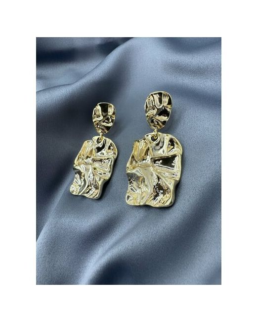 Ulanskaya Jewelry Серьги клипсы металл размер/диаметр 47 мм желтый