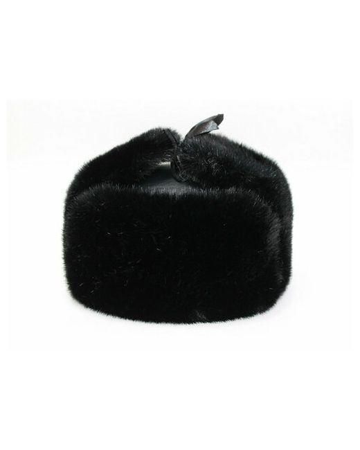 Мария Шапка ушанка с отложными ушами на завязках размер черный