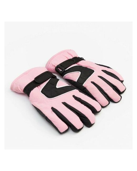 Minaku Перчатки размер 16 черный розовый