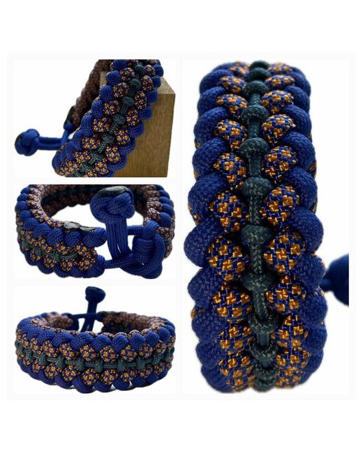 Sunny Street Славянский оберег плетеный браслет Спокойствие 1 шт. размер 7.5 см диаметр 7 синий
