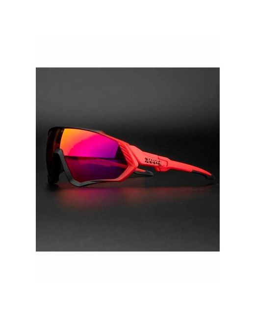 Kapvoe Солнцезащитные очки Очки спортивные унисекс для лыж велосипеда туризма очки/KE9408-14 розовый черный