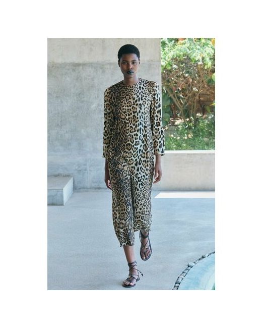 Zara Платье размер леопард