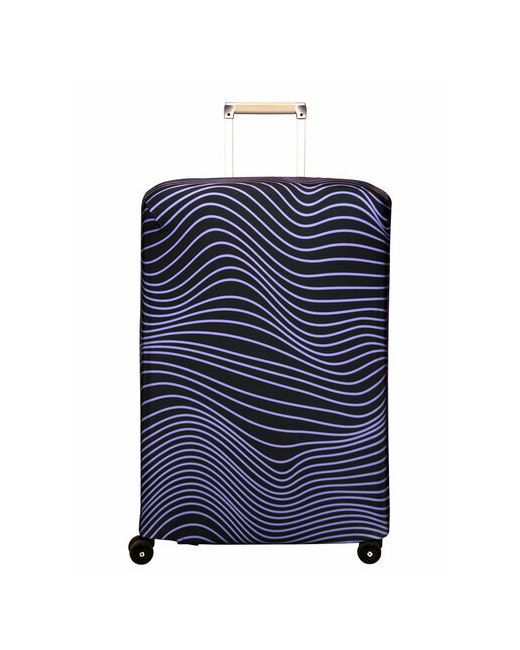 Routemark Чехол для чемодана размер черный фиолетовый