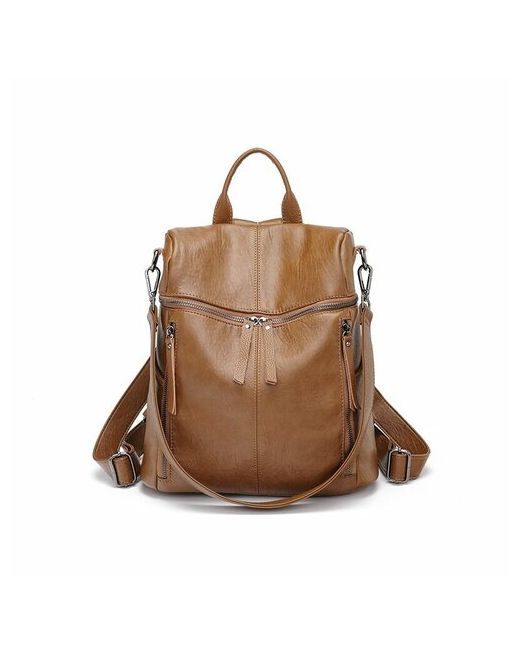 Гамбино Рюкзак сумка-рюкзак из натуральной кожи для мам фактура гладкая