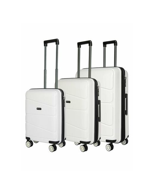 Bonle Комплект чемоданов H-8011SML/WHITE 3 шт. 136 л размер