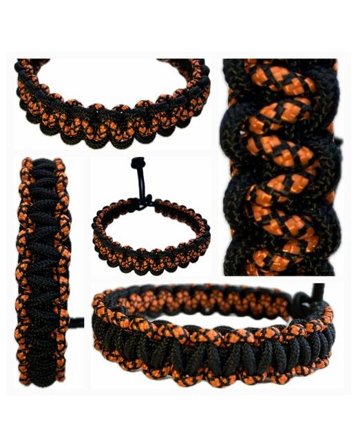 Sunny Street Славянский оберег плетеный браслет Очень Радость 1 шт. размер 8.5 см диаметр 8 оранжевый черный