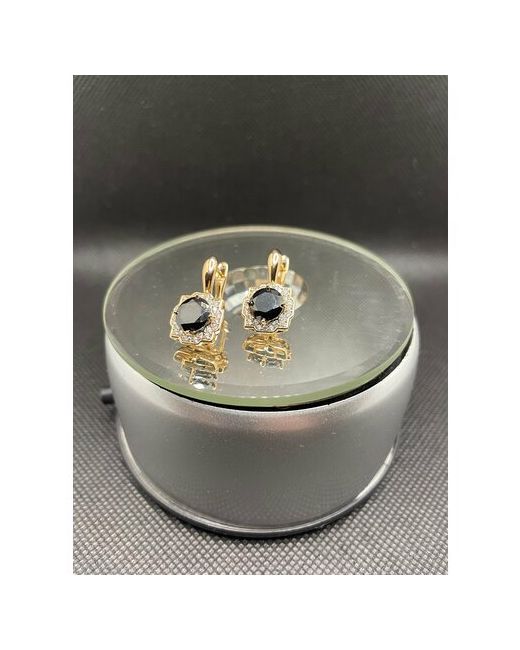 Xuping Jewelry Комплект серег фианит размер/диаметр 20 мм черный