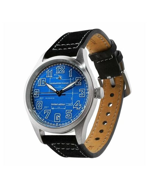 Alexander Diagan Наручные часы 1500EarthBlue серебряный синий