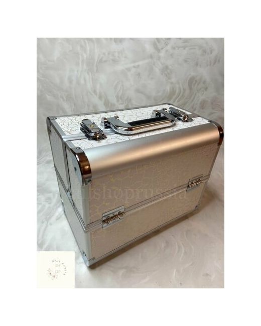 Luxxy box Бьюти-кейс 35х28 белый серебряный