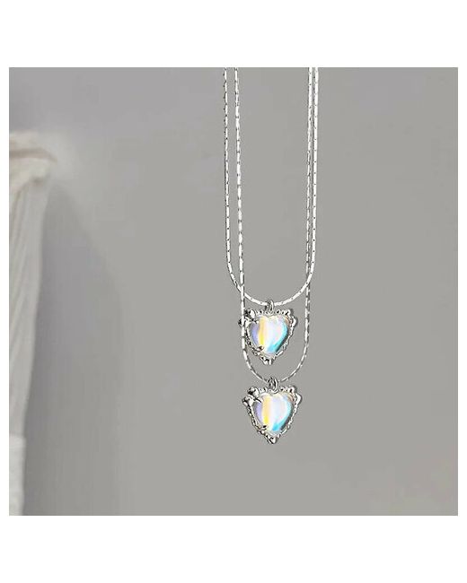 MJ - Marjatta Jewelry Колье Сердце с лунным камнем лунный камень длина 45 см мультиколор
