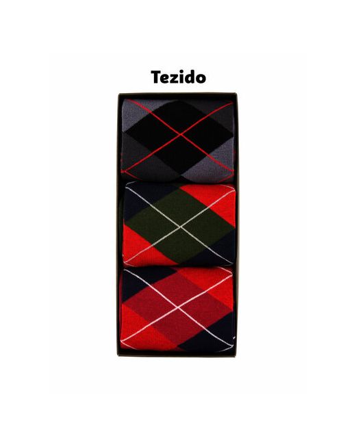 Tezido Носки 3 пары размер красный черный