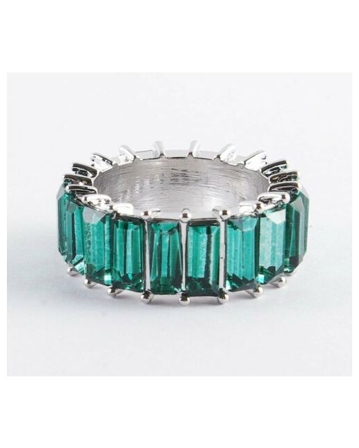 Nolde Кольцо кристалл размер 16 серебряный зеленый