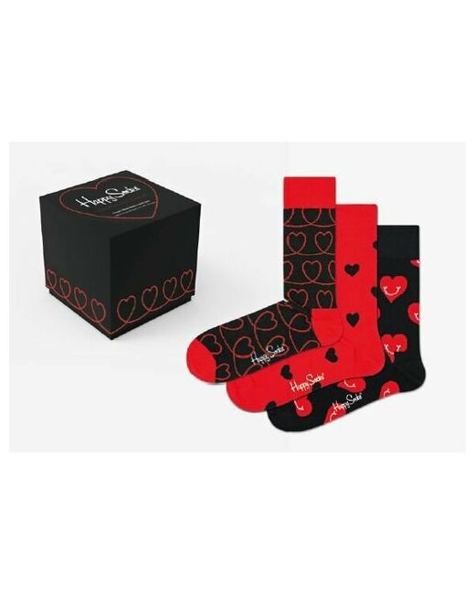 Happy Socks Носки Унисекс носки 3-Pack I Love You Socks Gift Set XLOV08 3 пары размер мультиколор черный красный