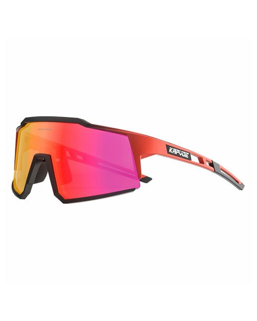 Kapvoe Солнцезащитные очки Очки спортивные унисекс для бега велосипеда туризма Очки/K9022-Q-4L-11/КрасныйОранжевый/11 красный