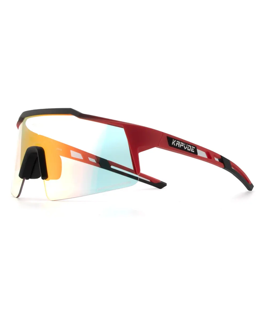 Kapvoe Солнцезащитные очки Очки спортивные унисекс фотохромные для лыж велосипеда туризма KE9023-05/КрасныеФотохромные красный бесцветный