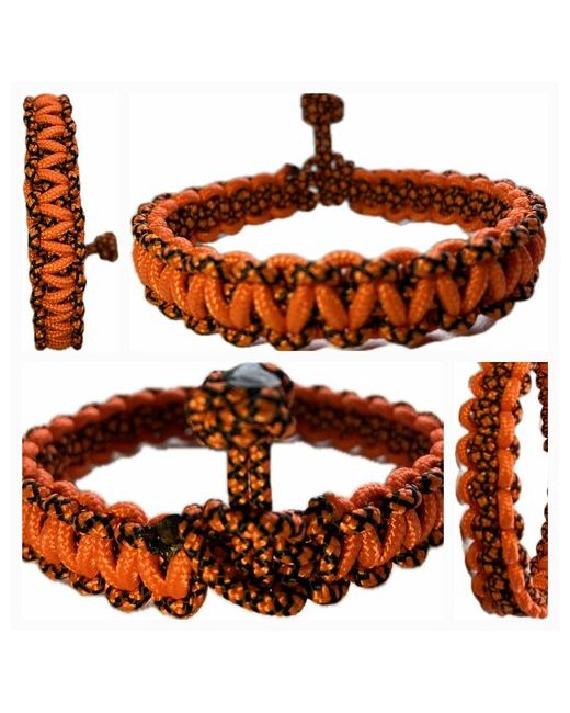 Sunny Street Славянский оберег плетеный браслет Оранжевое чудо 1 шт. размер 8.5 см диаметр 8 черный оранжевый