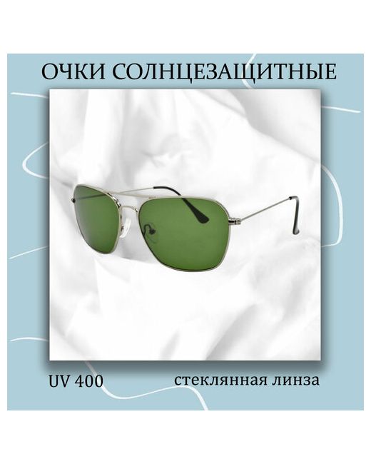 Miscellan Солнцезащитные очки Металлическая оправа со стеклянными линзами серебряный серый