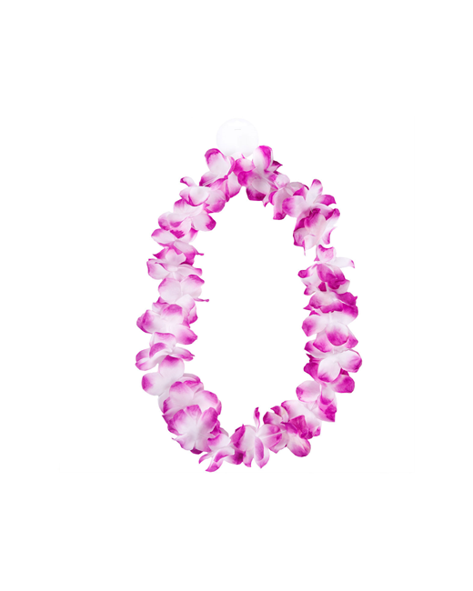Веселая затея Гавайи Цветы фиолетовые/белые 105см/G