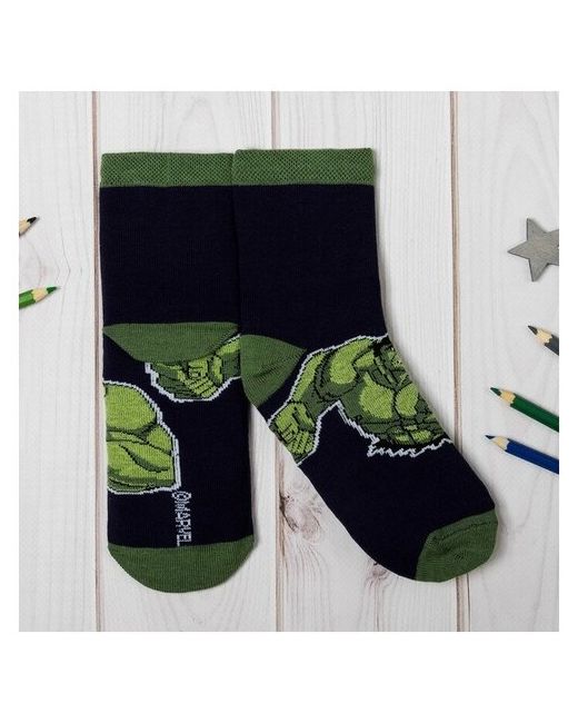 Marvel Носки размер зеленый черный