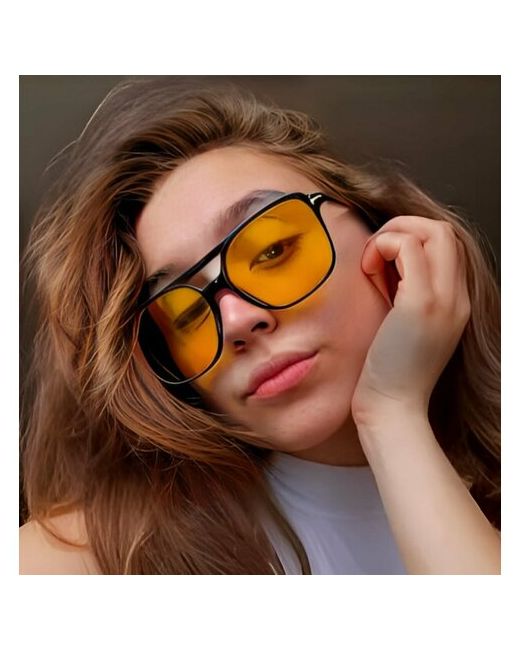 Китай Солнцезащитные очки Очки квадратные желтые