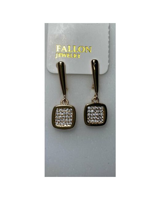 FJ Fallon Jewelry Серьги подвески циркон размер/диаметр 28 мм