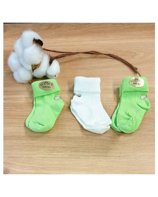Sullun socks Носки 3 пары размер белый зеленый