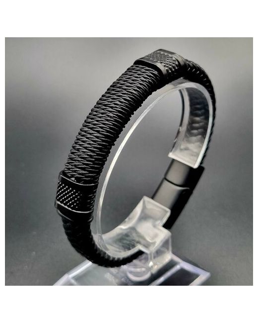 Reniva Славянский оберег плетеный браслет Браслет кожаный бижутерия украшение на руку металл размер 21 см диаметр 7 черный