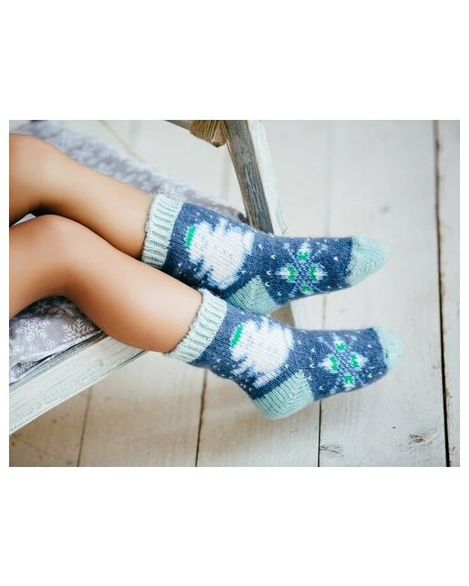 Бабушкины носки Носки размер зеленый мультиколор