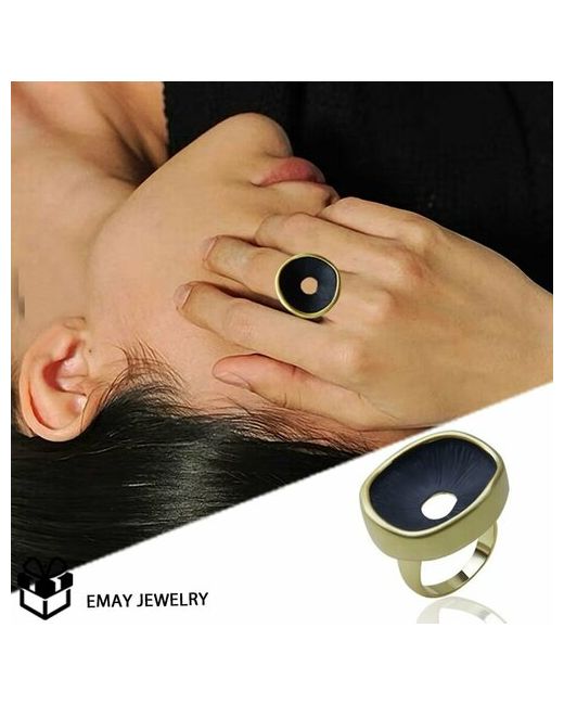 Emay Кольцо размер 17 черный