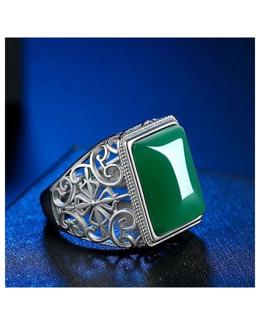 Green crystal Кольцо кольцо с крестом безразмерное синий