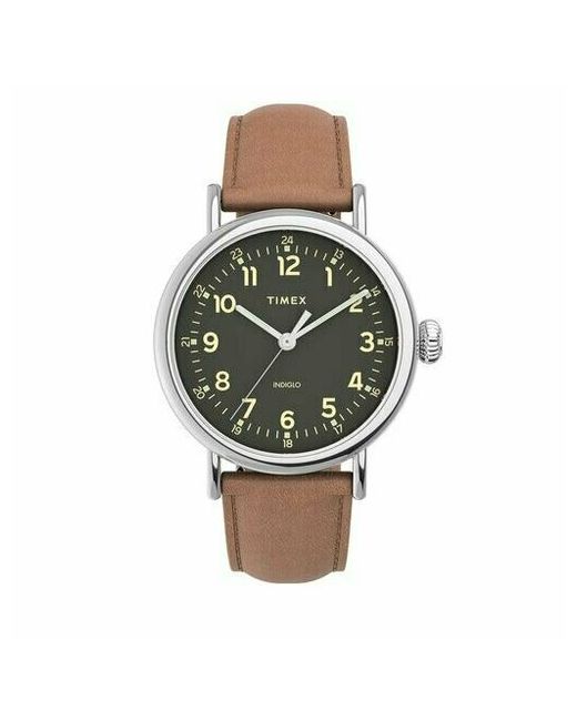 Timex Наручные часы коричневый серебряный